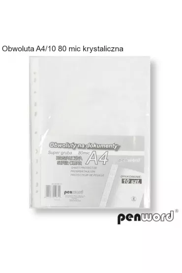 Penword Obwoluta A4 krystaliczna 80 mic 10 szt.