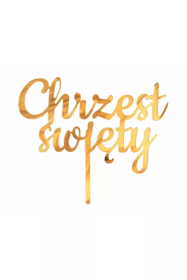 Godan Dekoracja akrylowa na tort chrzest z�ota