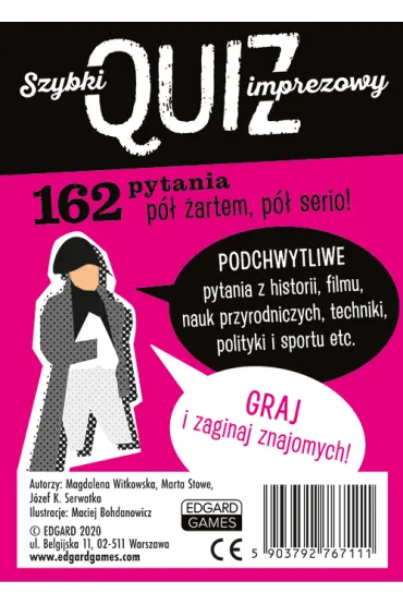 Quiz imprezowy. Wiedza og�lna - Magdalena  Witkowska, Marta  Stowe, J�zek K Serwatka
