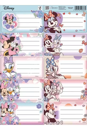 Myszka Minnie Naklejki na zeszyty pasek Minnie mouse