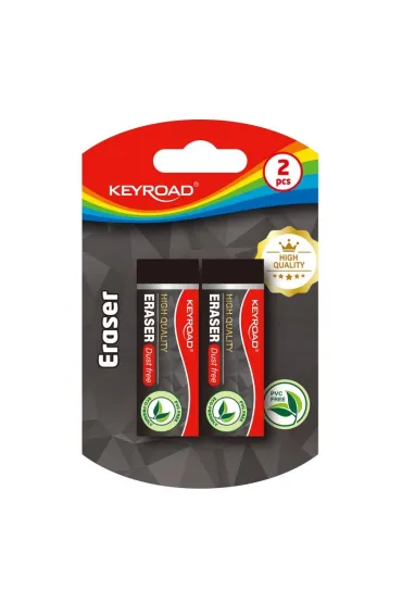 Gumka do �cierania KEYROAD techniczna czarna 2 szt. blister