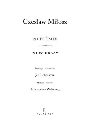 20 poemes | 20 wierszy - Czes�aw Mi�osz