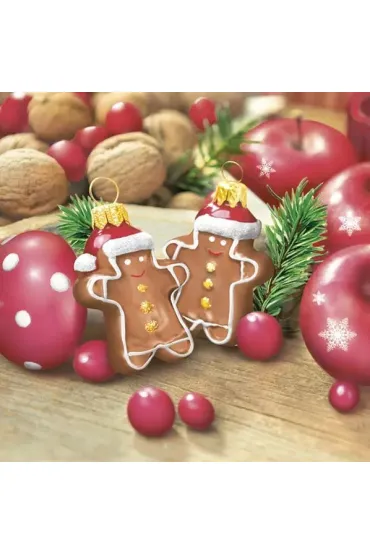 Serwetki Lunch Maki BN - Gingerbread Men Baubles SLGW026501