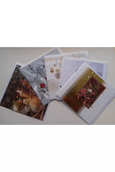 Art Nuvo Karnet �wi�teczny BN KW z�ocony �wiecki, zdj�ciowy MIX