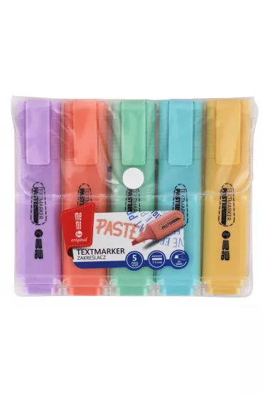 MemoBe Zakre�lacze pastelowe etui 5 szt.