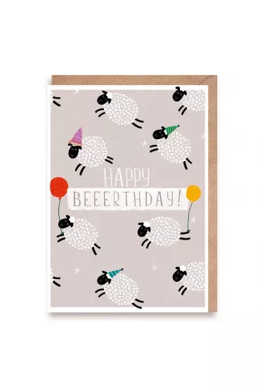 Cardie Kartka urodzinowa Owce Happy Beerthday