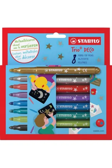 Stabilo Flamastry Trio Deco 8 szt.