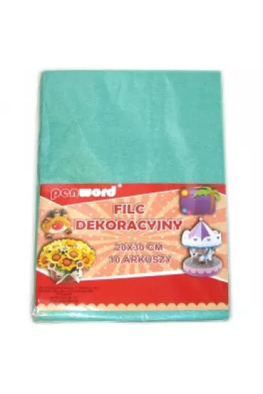 Polsirhurt Filc dekoracyjny turkusowy 20x30 cm