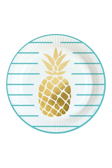 Talerze 23cm ananas op.8szt