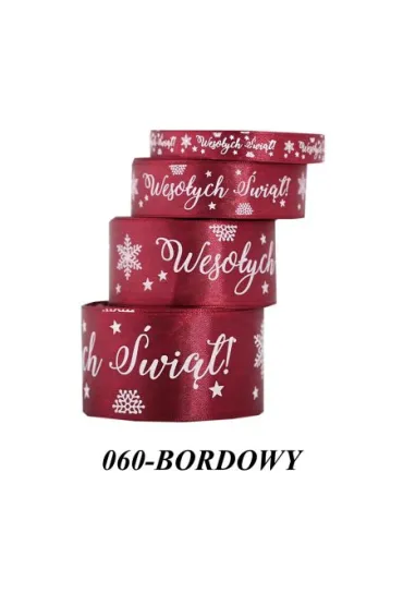 Pogotowie Florystyczno �lubne Wst��ka satynowa Weso�ych �wi�t 38mm/22mb