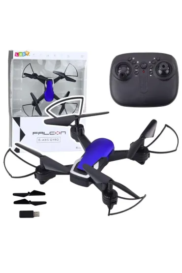Dron sze�cioosiowy �yroskop �wiat�o LED obr�t 360 LeanToys