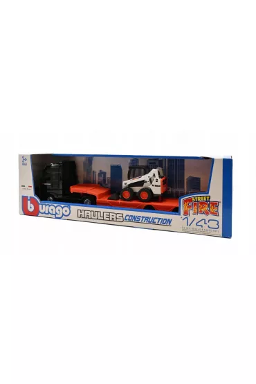 Bburago model haulers construction mercedes actros gigaspace bobcat skid-steer loader 1:43