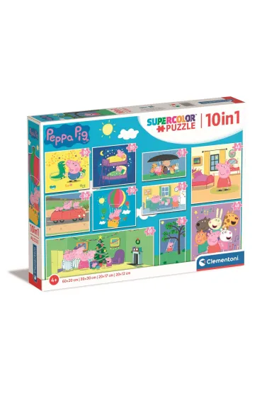 Puzzle 10w1 SuperColor. �winka Peppa Clementoni