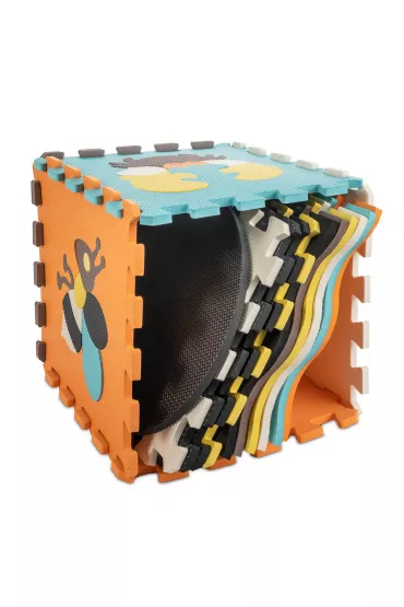 Mata edukacyjna piankowa puzzle zwierz�tka kolorowa 114 x 114 cm folia