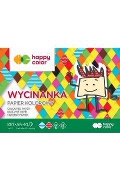 Happy Color Blok Wycinanka, A5, 100g, 10 arkuszy 10 kartek