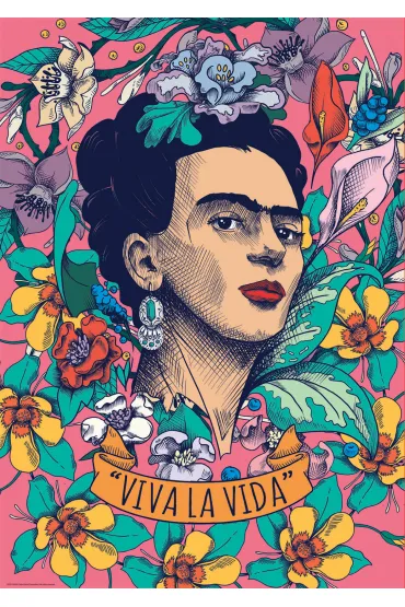 Puzzle 500 el. Viva La Vida, Frida Kahlo Educa