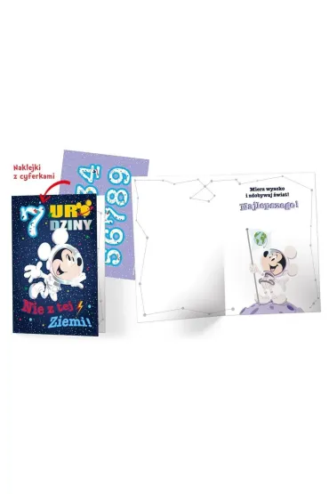 Kukartka Karnet B6 DSK-019 Urodziny Myszka Miki (wymienne cyfry)
