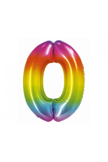 Godan Balon foliowy cyfra 0 t�czowa Smart 76cm