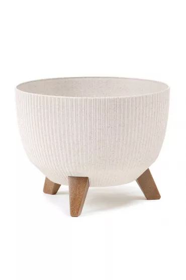 HowHomely Zestaw doniczek Rosa linea Wood