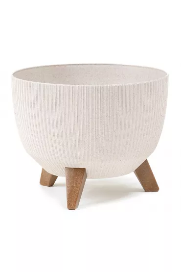 HowHomely Zestaw doniczek Rosa linea Wood