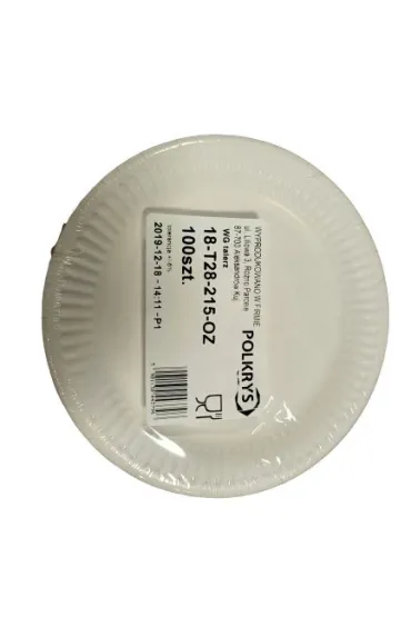 Talerz papierowy 18cm 100 szt.