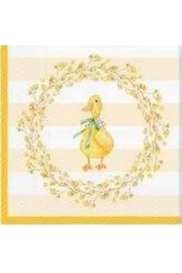 Paw Serwetka Lunch Decor Duck with Wreath 33x33 20 szt.