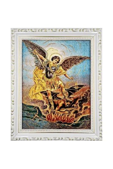 Obraz Haftowany �w. Micha� Archanio� 22x27,5cm