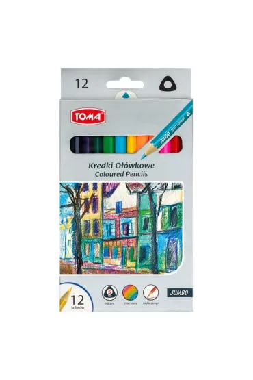Toma Kredki o��wkowe tr�jk�tne Jumbo 12 szt.