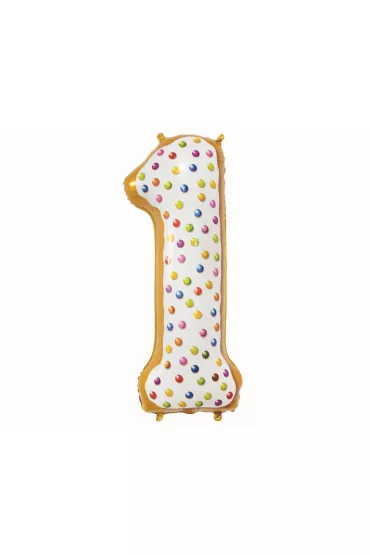 Godan Balon foliowy cyfra 1, ciasteczko 78 cm