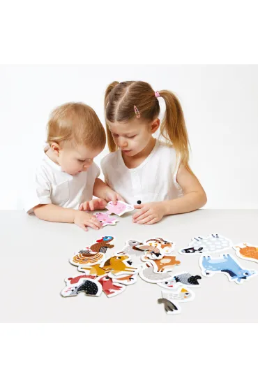 Puzzle do pary 30 el. Zwierz�tka na wsi Bright Junior Media