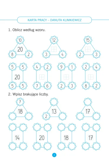Matematyka. Karty pracy do �wicze� w domu i w szkole. Klasa 2 - Danuta Klimkiewicz
