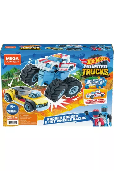 MEGA Hot Wheels Rodger Dodger + Pojazd Monster Trucks Zestaw klock�w GYG22