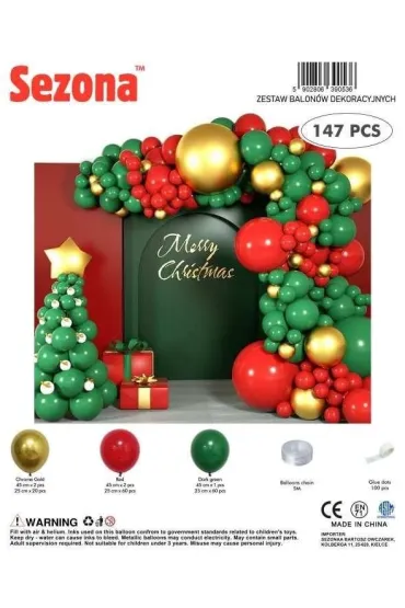 Balony Bo�e Narodzenie 147 szt