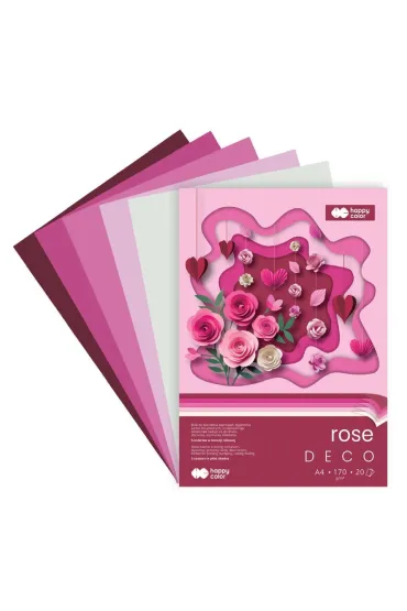 BLOK KREAT A4/20K 170G DECO ROSE HAPPY COLOR