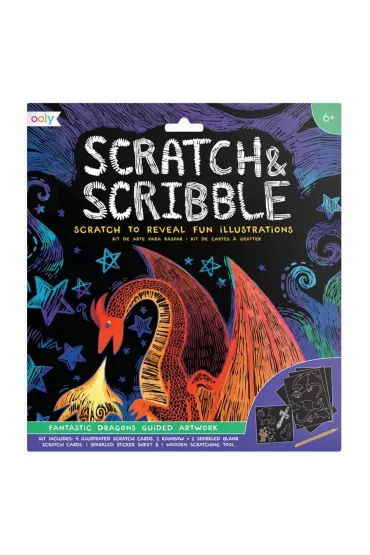 Zdrapywanki Scratch & Scribble Fantastyczne smoki Ooly
