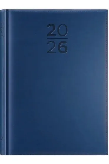 Kalendarz 2026 A5 dzienny print niebieski
