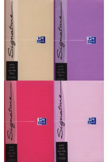 Notatnik Oxford Signature A5 72k kratka damskie kolory