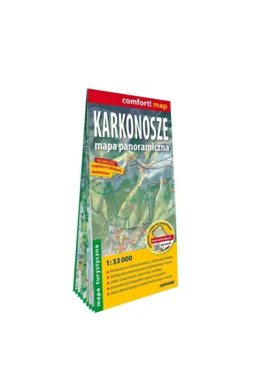Karkonosze mapa panoramiczna laminowana mapa turystyczna 1:33 000