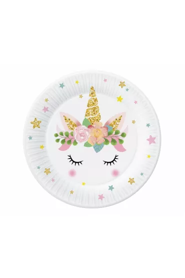 Godan Talerzyki papierowe Jednoro�ec 18cm 6 szt.