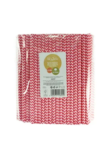 Arpex S�omki papierowe shake r�owe 8mm 144 szt.