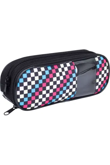 Happy Color Pi�rnik saszetka z 2 zamkami i okienkiem klapk� wewn�trz Skate