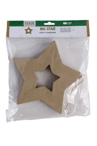 Happy Color Kszta�t z papier mache BIG STAR, 19x2.5 cm