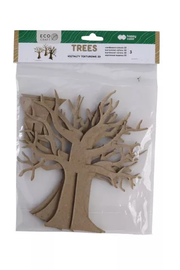 Happy Color Kszta�ty tekturowe TREES, 18-20 cm, 3 sztuki