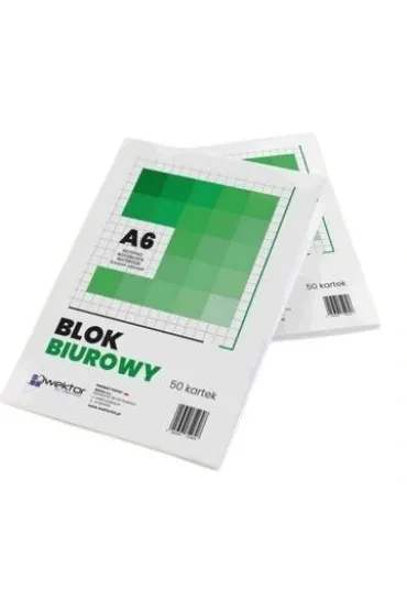 BLOK BIUROWY A6 50 kratka 10 szt.