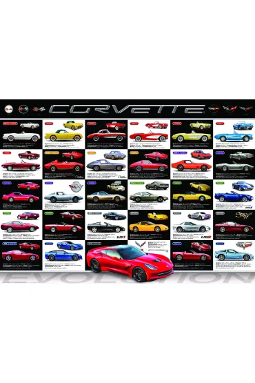 Puzzle 1000 el. Corvette ewolucja Eurographics