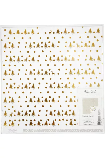 Happy Color Papier ozdobny Deer and dots 30,5x30,5cm, 180g, 3 arkusze