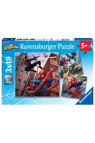 Puzzle 3x49 el. Spider Man w akcji Ravensburger