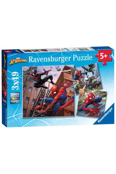 Puzzle 3x49 el. Spider Man w akcji Ravensburger