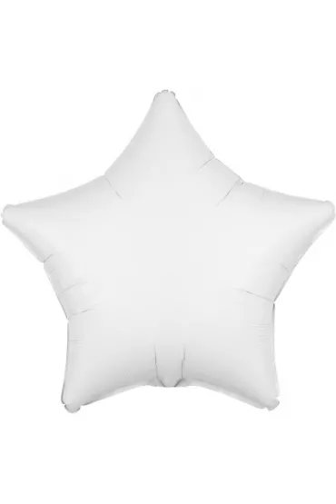 Amscan Balon foliowy metalik bia�y gwiazda 48cm