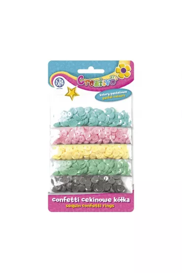 Astra Confetti cekiny k�ka pastelowe 5 kolor�w